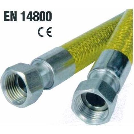 Idro Bric Tubo Flessibile Omologato per Gas Domestici 200cm FF 1-2