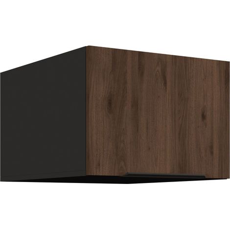 Aufsatzschrank Hochschrank 50 cm Küche MONZA Okapi Nußbaum Küchenzeile (1/5)