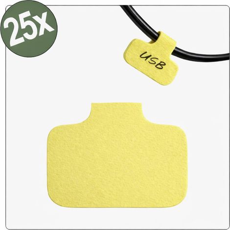 Quadrios 26CA786 26CA786 Etichetta per cavi 40 x 20 mm Colore campo di marcatura: Giallo Numero di etichette: 25