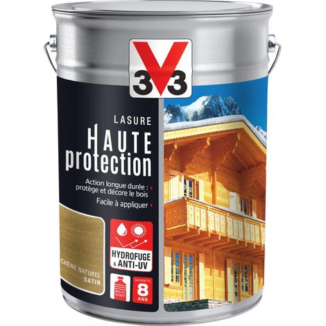 Lasure haute protection Solvantée V33 Naturel Satin 5L