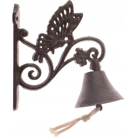 Campana de hierro fundido con mariposa (1/5)