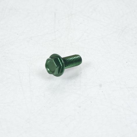 Vis Hexagonale mâle 8mm M6 pas 100 16mm annodisé Vert 3AS Racing