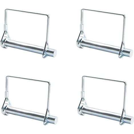 4 Pack Goupille de blocage d'arbre, 5/16 pouces Pto goupille de verrouillage avec retenue de fil carré pour jardin de pelouse de remorques de ferme (1/5)