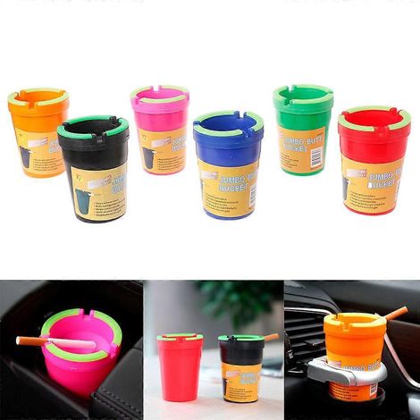 Cendrier de voiture fluorescent incassable et portable pour cigares, idéal pour le bureau ou les affaires. Facile à nettoyer. (1/4)