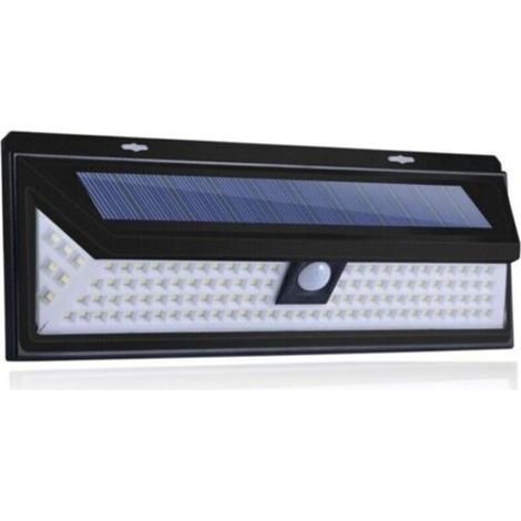 118 Led Lampe Solaire 1000 Lumens Applique Mural Pir Mouvement Capteur Ip65 Etanche Jardin Exterieur..