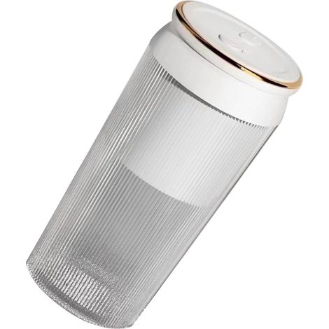 Mini presse-agrumes portable multifonction, rechargeable par USB, 300 ml, blanc. Idéal pour la maison et les dortoirs. (1/5)