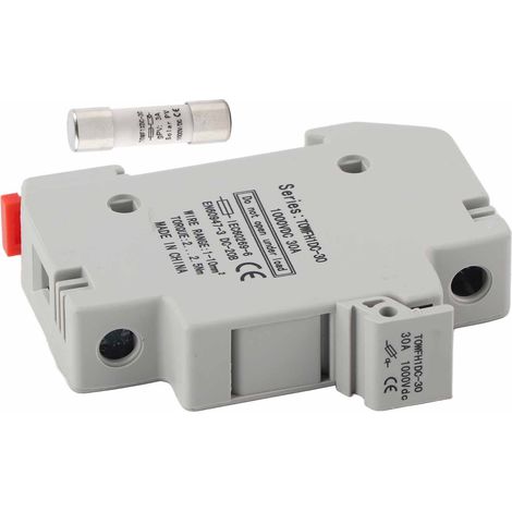 Porte-fusible DIN Rail 1P 3A 1000VDC TOWFH1DC - Base de distribution électrique pour armoire, montage sur rail, équipement de contrôle industriel (1/5)
