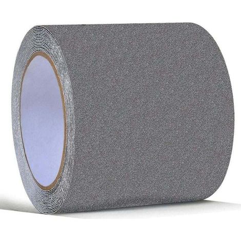 Ruban antidérapant gris à haute traction pour marches intérieures et extérieures, rampes, allées et terrasses, 4" x 5m (1/4)