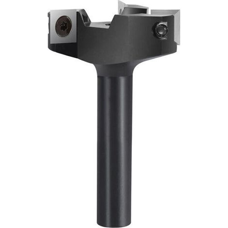 12 mm surfacing cutter – 60 mm shank – 60 mm cutting diameter – 3 carbide inserts for hardwoods – Fast smooth finish (1/4)