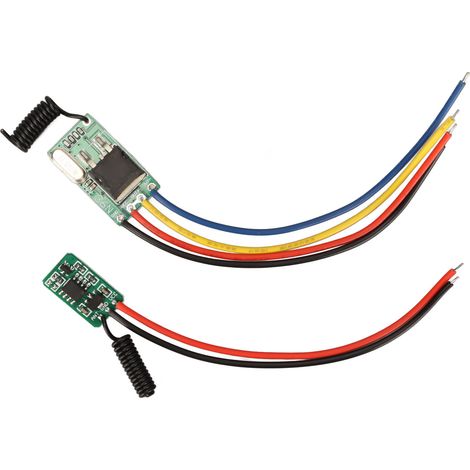 Récepteur DC6V-36V et émetteur DC5V-24V, télécommande RF 433 MHz sans contact pour murs, sols et portes (petit circuit imprimé). (1/5)