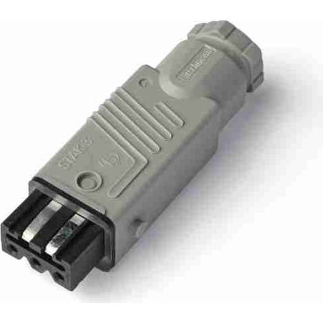 Nice 39.031 - Connettore femmina Hirschmann Stak 3N grigio (da associare a 39.032)