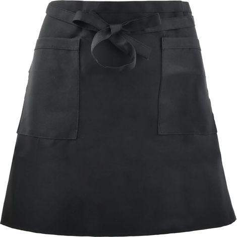 Tablier de Cuisine Court Unisexe, Tabliers de Serveur Noirs avec 2 Poches, Demi Tablier pour Homme et Femme au Café, Boulangerie, Restaurant, Bar, Cuisine, 60 x 40 CM (1/5)