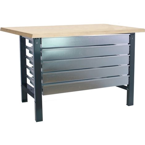 Banco de trabajo SIMONWORK (86,5x120x75cm) ANTRACITA Y MDF (1/3)