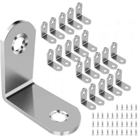 Lntyq Équerre de Fixation en Métal Équerre de Fixation Inox pour la Réparation de Meubles - Lot de 20 Équerres de Fixation 3030mm pour la Fixation et la Réparation de Meubles, Renforcer les Joints