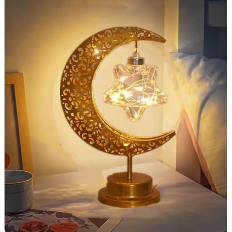 Mondlicht-Ramadan-Lampe, Hängende magische Mondlampe, Batteriebetriebene Nachttischlampe, Babyzimmerlampe, Schreibtischlampe fürs Studentenwohnheim, Weihnachtsgeschenk (1/5)