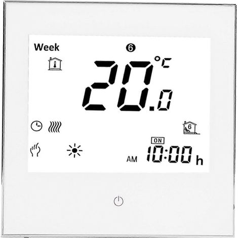 Compatible avec les thermostats de chauffage d'ambiance, programmable à la semaine, écran LCD tactile, 5 A, 110-230 V CA (1/5)