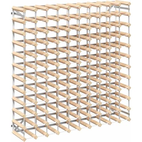 Maison Exclusive - Weinregal für 120 Flaschen Massivholz Kiefer (1/5)