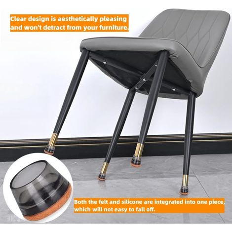 8 40 embouts noirs pied chaise table, compatible coussin chaise épaisseur 15 à 18mm (1/5)