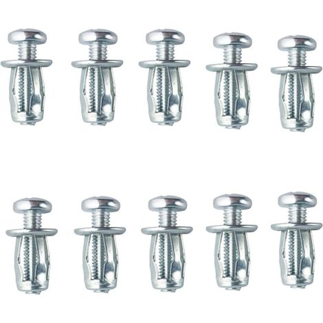 Lot de 10 ancrages en métal pour cavité M4 x 20 - Vis pétale - Ancrage mural creux robuste pour la décoration de la maison et les fixations sur les cavités et les murs en plaques de plâtre (1/4)