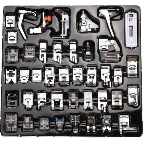 Juego de 42 prensatelas para máquinas de coser, compatibles con Singer, Brother y Janome - Alta calidad