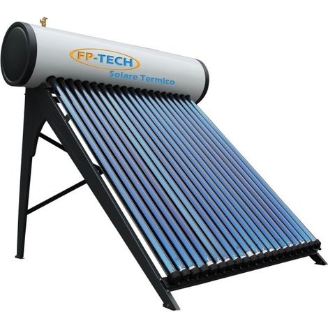 PANNELLO SOLARE TERMICO HEAT PIPE PRESSURIZZATO 100 LT ACCIAIO INOX ACQUA CALDA SANITARIA