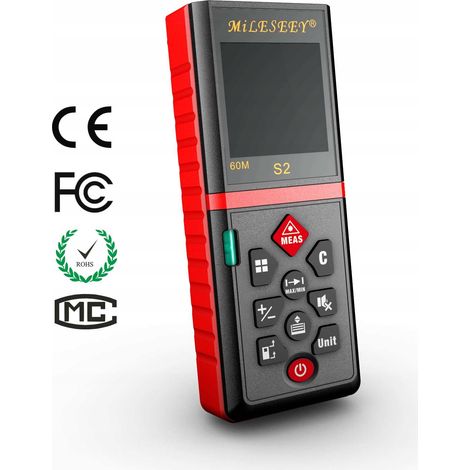 Laser-Entfernungsmesser, digitaler Distanzmesser, 60 m (1/5)