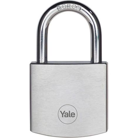 Candado de llave Yale Latón Acero Rectangular Plateado (1/5)