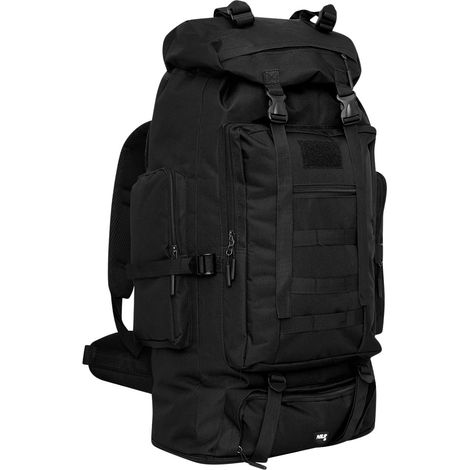 Mochila táctica, 100L, negra (1/5)