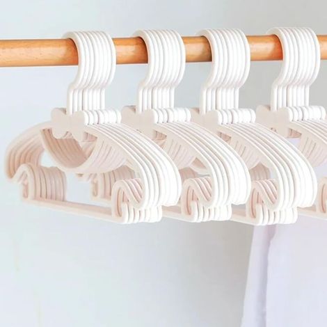 20 grucce bianche per bambini, grucce per neonati da 29 cm, grucce antiscivolo per bambini, grucce in plastica per neonati, grucce per bambini (1/4)