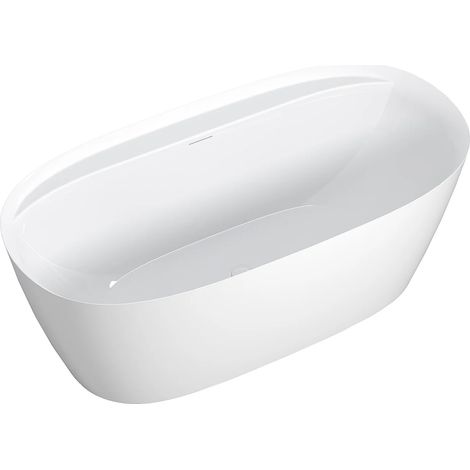 Vasca da bagno ovale freestanding - 160 x 80 x 60 cm - Acrilico - Bianco - 223 L - FORIMI