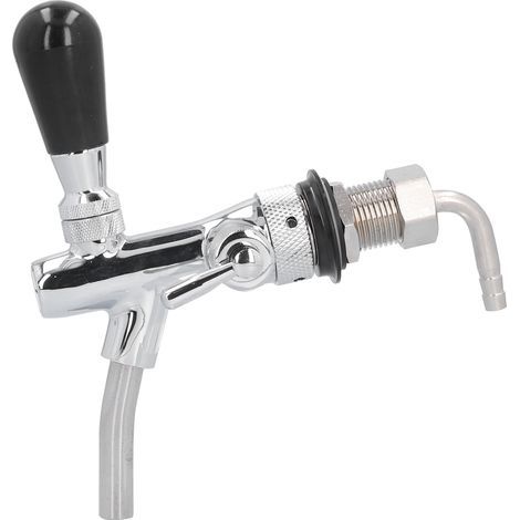 Rubinetto per birra in ottone/acciaio inossidabile G5/8, flusso regolabile, ottima tenuta - Per bar, hotel, ristoranti (1/5)