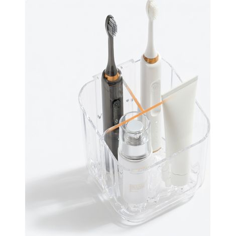 Porte brosses dents mural transparent sans perage pour la maison (1/5)
