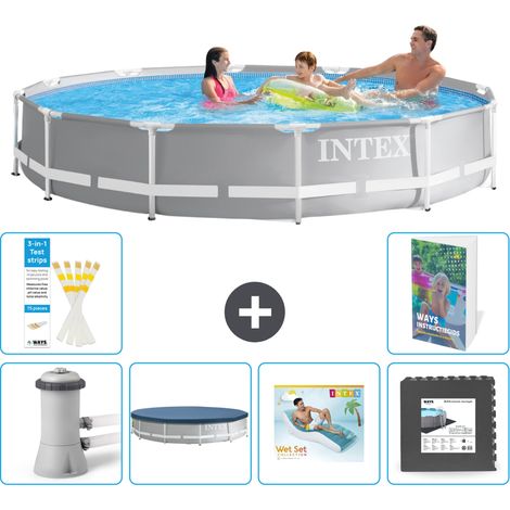 Prism Frame Pool Rund - 366x76 cm - 7-teilig S223