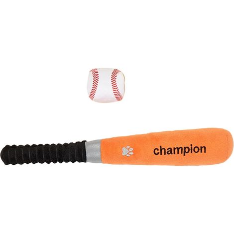 Baseball Bat Dog Chew Toy, Plush Baseball Dog Toy, Baseball Bat, (1/5)