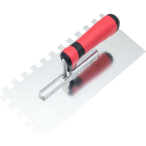 Zahnglättkelle 280 x 130 mm, Zahnung 12 x 12 mm rostfrei Fliesenwerkzeug