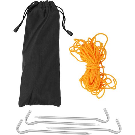 Piquets De Tente En Aluminium - Cordes De Vent Pour Camping - Stabilisation Extérieure - Lot De 10 Pièces (1/5)