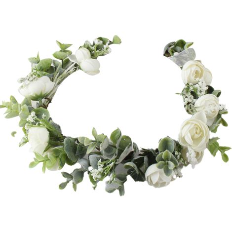 Couronne De Fleurs Artificielles - Baby Breath - Pour Mariage Et Occasions Formelles - Taille Réglable - 1 Pièce (1/5)