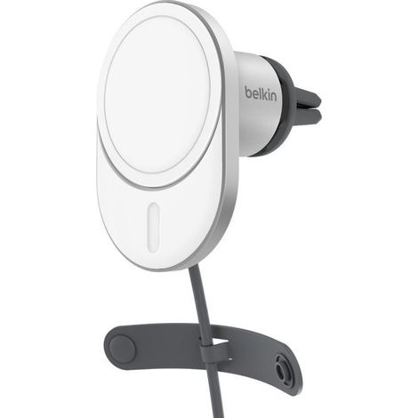 Belkin BoostCharge Pro Caricatore Magnetico MagSafe da 15 W Compatibile Qi2 per iPhone 16, 15, 14, 13 e 12 � Grigio (1/5)