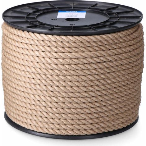 Ökologisches Juteseil de 3 Stränge (100 Meter de Länge und Stärke de Ø12 mm) Farbe braun (1/3)