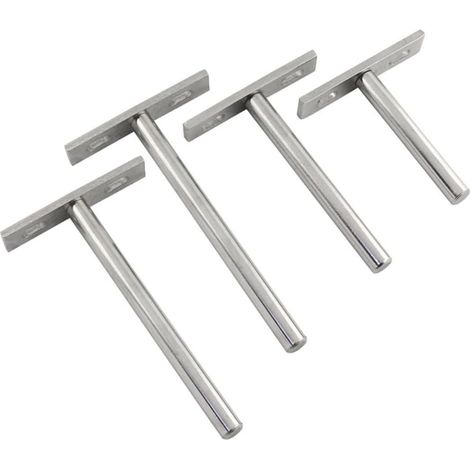 4 supports invisibles pour étagère flottante, supports cachés en forme de T