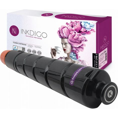 Tóner Inkdigo CEXV29B compatible con Canon Imagerunner Advance C5030, certificado por TÜV. (1/5)