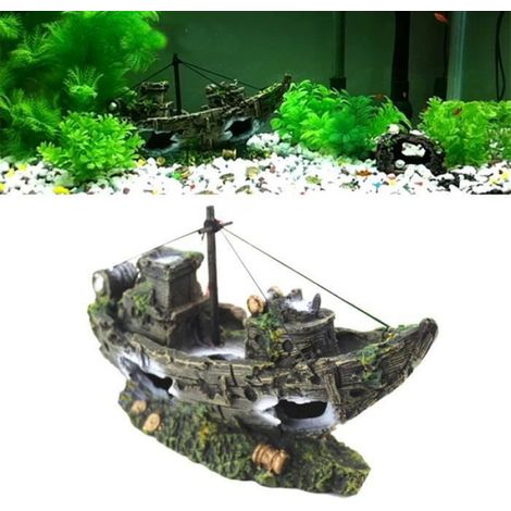 Décoration Aquarium - Résine Réaliste - Pour Aquariophilie Vivarium Terrarium - Style Paysage - Taille 3 - 26 x 16 x 9,5 cm (1/4)