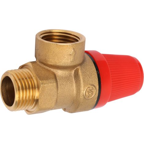 G1/2'' Premium-Sicherheitsventil aus Messing DN15 mit Schraubenfeder für Ofensicherheitsventile (6 bar DN15) (1/5)