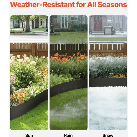 Bordure de Jardin en Acier - Lot de 4 Bordures Paysagères en (1/5)