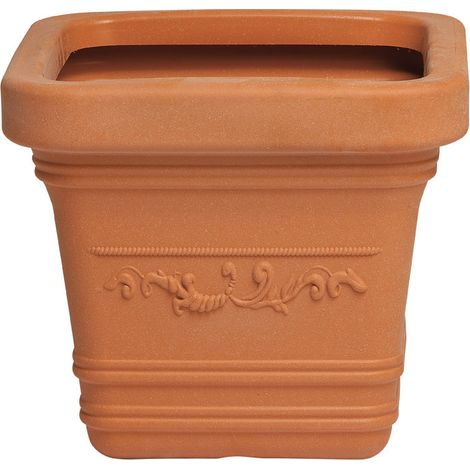 VASO IN PLASTICA FESTONATO 40X40XH35 CM PRESTIGE- 1,0 pz