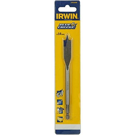 IRWIN 10502808 IW10502808 MèCHE à BOIS PLATE BLUE GROOVE 4X 14X152MM, ARGENT/BLEU