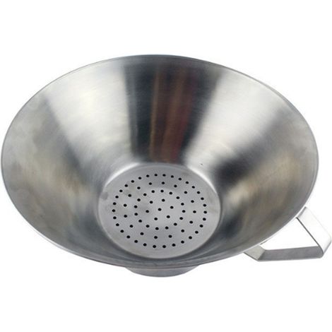 Passoire à huile pour frites, entonnoir à graisse en acier inoxydable 304, récipient d'égouttage des aliments avec collecteur pour cuisines domestiques et commerciales. (1/5)