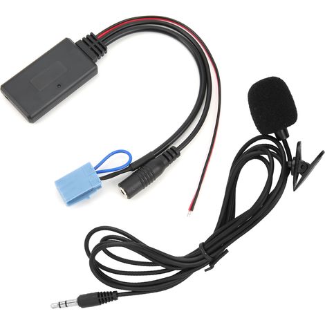 Bluetooth 5.0 Adapterkabel mit integriertem Mikrofon, Freisprecheinrichtung für Smart Fortwo 450 Autoradio, drahtloser Ersatz, AUX-Anschluss, fahrzeugkompatibel. (1/5)