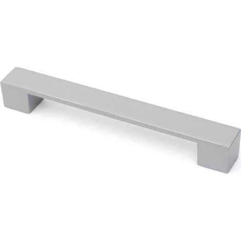 Poignée de meuble en aluminium finition anodisée mate – Entraxe 192 mm – Fixation vissée – 1 unité – REI
