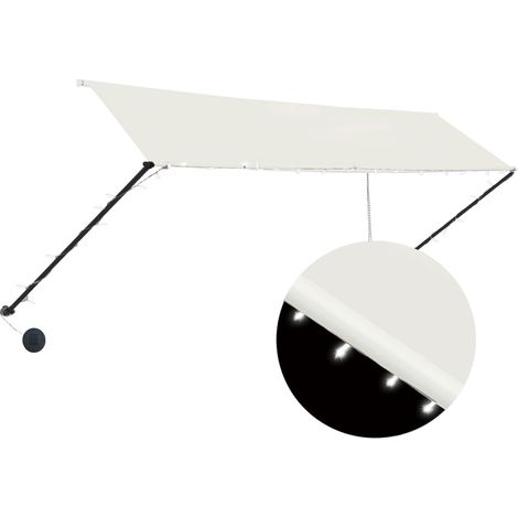 Maison Exclusive - Einziehbare Markise mit LED 350×150 cm Creme